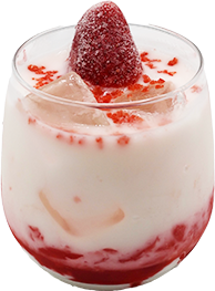 冬のミルキーストロベリーヨーグルトドリンク